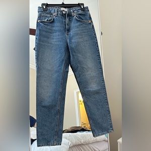 Mom’s jeans. Still new - never worn. Without a tag.